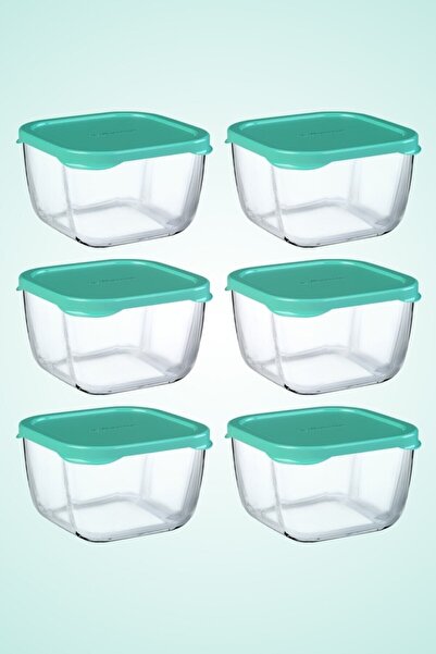 Paşabahçe مجموعة حاويات تخزين سنو بوكس مكونة من 6 قطع - 275 سم مكعب - مع غطاء...