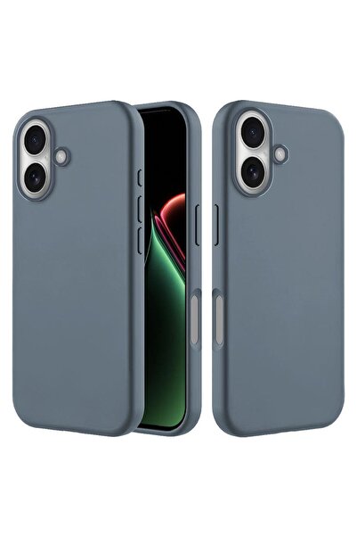 Zebana Apple iPhone 17 Uyumlu Kılıf İçi Kadife Silinebilir Lansman Kılıf Gri