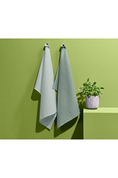 Tchibo 2'li Keten Mutfak Bezi Takımı، Nane Yesili