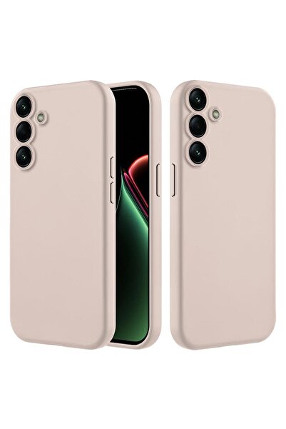 Zebana Samsung Galaxy A16 Uyumlu Kılıf İçi Kadife Silinebilir Lansman Kılıf Bej