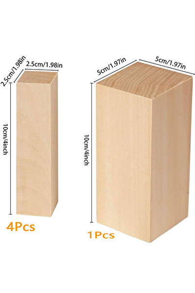 Choice1 مجموعة نحت خشب الزيزفون (5 قطع)