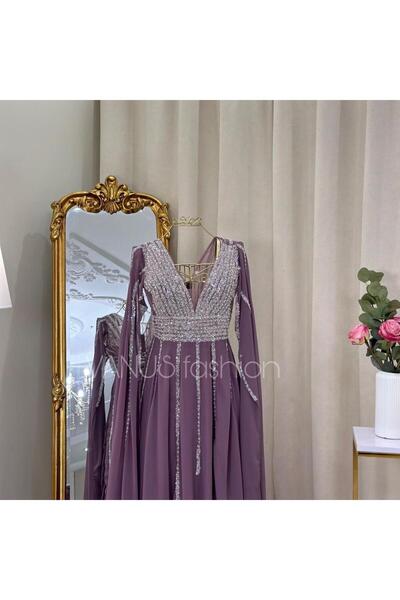 vanus fashion فستان سهرة طويل 4193