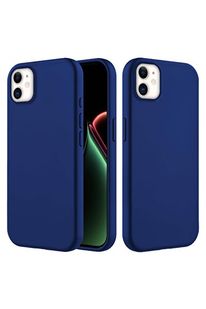 Zebana iPhone 11 Compatible Case K Velvet Erasable Launch Case Navy Blue