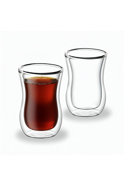 Blackstone Double Wall Estikana Tea Glass Set, Borosilicate Insulated Arabic ...