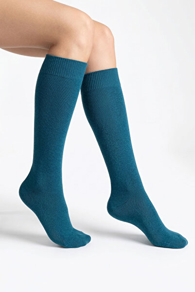 Buluş Organic Pachet de 2 șosete pentru femei, în tonuri de albastru, din lân...