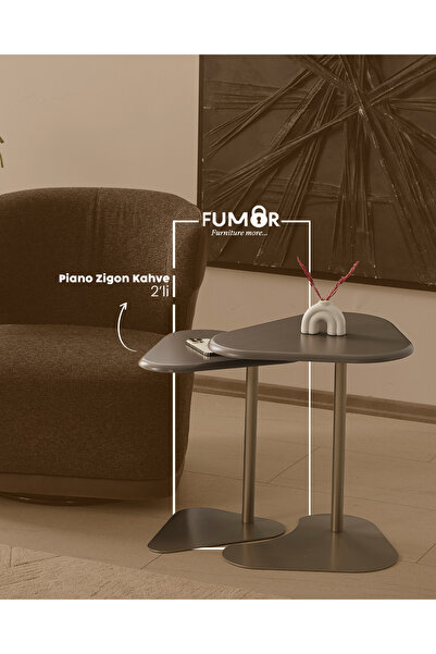 Fumor Piano 2'li Zigon Sehpa