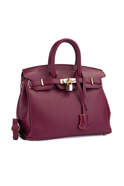 Posete Fagaras Poseta Piele Edith - Bordo, Geanta Office din Piele Naturala, ...