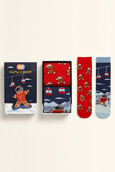 Katia&Bony Children's 2-Pack Snowboard Boxed Socks
