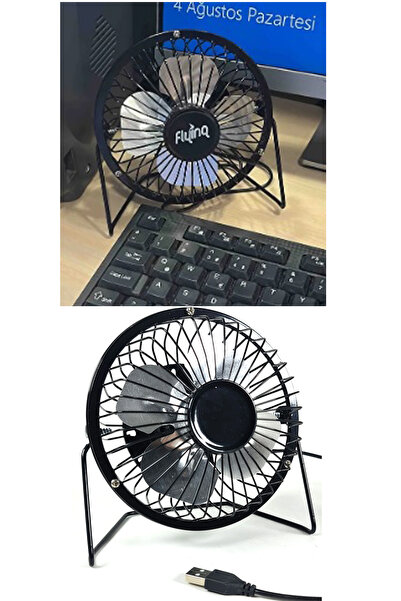 Binbirreyon Mini Metal Masa Üstü Vantilatör 360 Derece Ayarlanabilir Usb Giri...