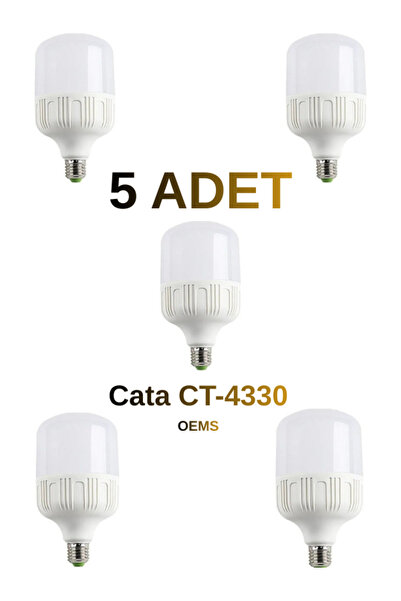 Cata 5 Adet CATA CT 4330 Cata 25 W Led Ampul Günışığı 3200k E27 Duy