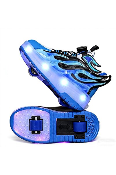 VTERLY Kids Light Up Roller Shoes with Retractable Wheels, Rechargeable Flash...