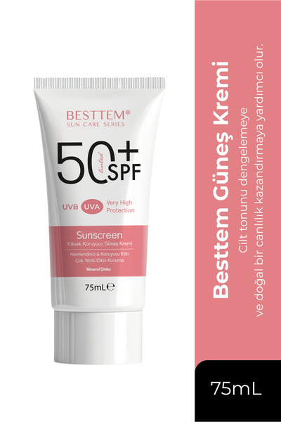 BESTTEM Renkli Yüksek Koruyucu Spf50 Güneş Kremi Tinted 75 ml