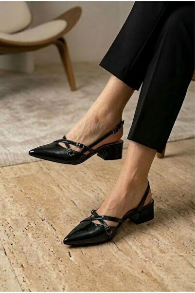 Sentyrax Γυναικεία παπούτσια μπαλαρίνες με ανοιχτή πλάτη, μυτερή μύτη, χαμηλό...