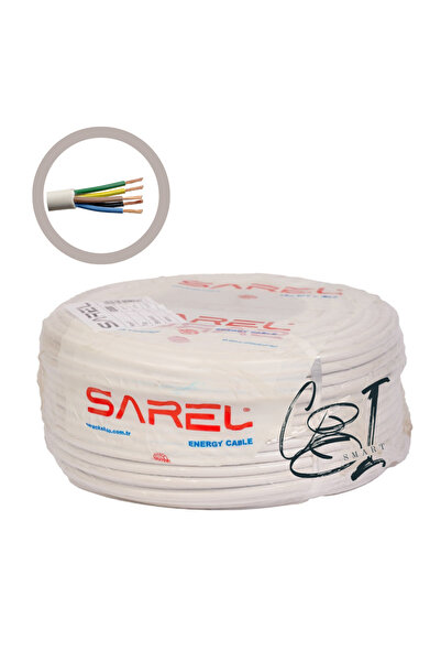 COBI SMART® Cablu electric Premium 5x2.5 mm², 100 m, alb, MYYM / H05VV-F, ten...