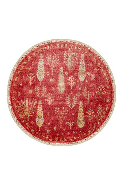 Eko Halı ZARA ZR 08 RED AUTUMN Q Otantik Desenli Özel Hav Vermeyen ve Kolay T...