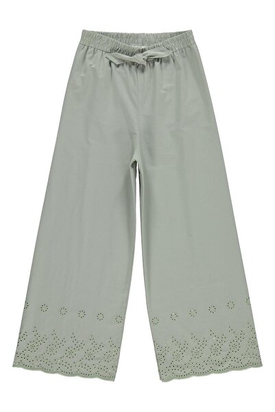 Civil Girls Beli Kemerli 10-13 Yaş Pantolon - Yeşil 10-11 Yaş