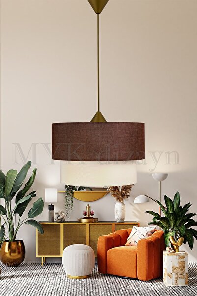 Eslight Sarkıt Pasta Avize Salon Avize Yatak Odası Kahverengi Avize EK99