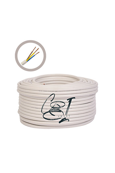 COBI SMART® Cablu electric din cupru 3x2.5 mm², 50 m, alb, flexibil, izolație...