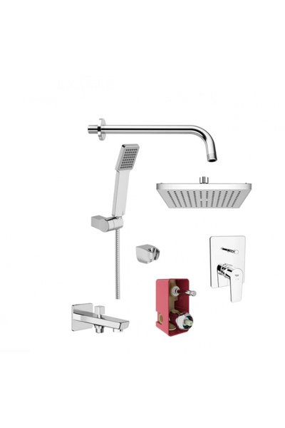 KALE Sempre Ankastre Duş Seti (3 Yollu) Gagadan Yönlendiricili