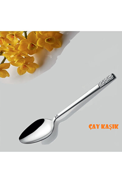 AHİR TİCARET İnter Çelik Yıldız Model Çay Kaşık 12 Adet