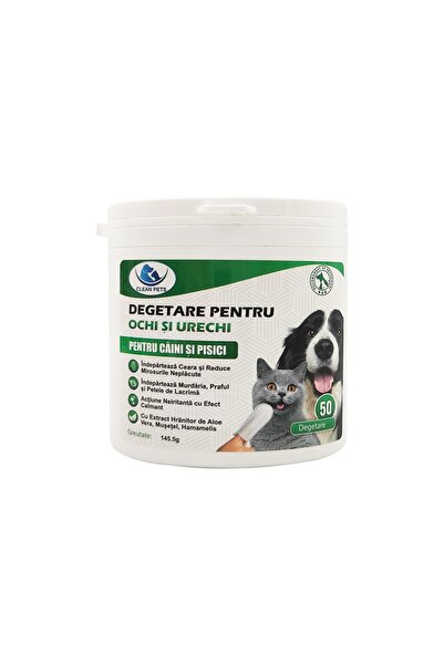 Clean Pets Degete pentru igiena ochilor și urechilor pentru câini și pisici, ...