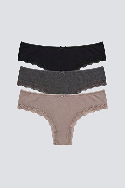 Brix Women's Triple Pack Brazilian Briefs 4376
