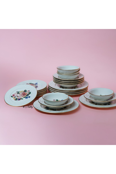 Miss Betty Rose Deluxe 24 Parça 6 Kişilik Porselen Yemek Takımı 16895-17