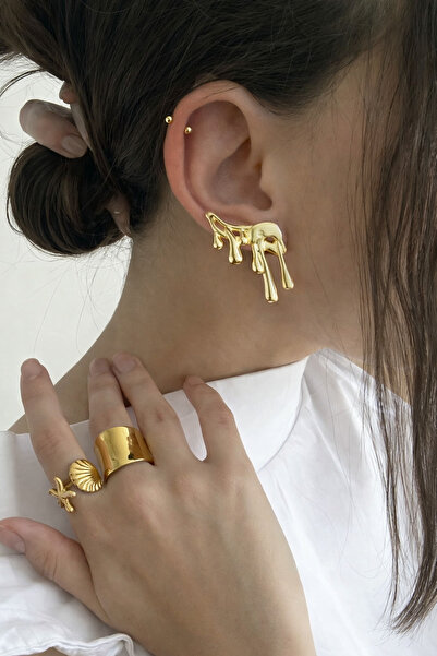 Markiz Takı Gold Design Earrings