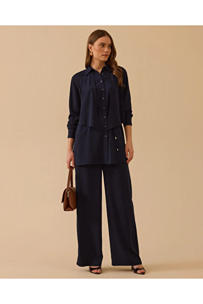 SCL Yüksek Bel Geniş Paça Tam Boy Pantolon