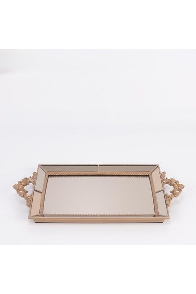 Selim صينية جوليا بمرآة من فرو المنك