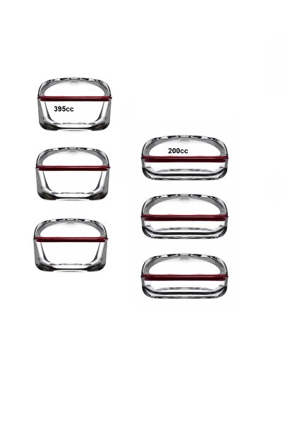 Paşabahçe طقم حاويات تخزين بغطاء 3 قطع 96887/ 3 قطع 96888