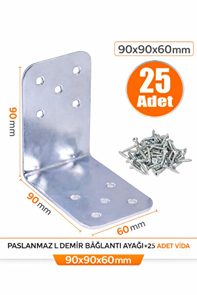 Badem10 Mobilya Eşya Dolap Deprem Sabitleyici Köşebent Bağlantı Aparatı L Dem...