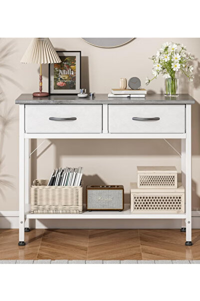 ZUIHAO Sofa Console Table Console with 2 Cabinet Console Display Shelf 85 X 3...