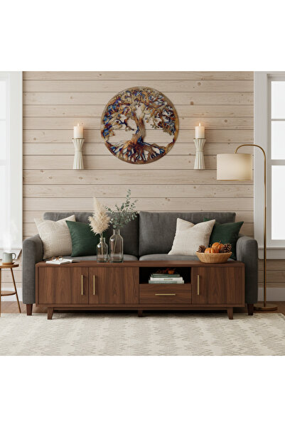 Kat Time Decor perete din metal Copacul Vieții - Artă Manuală cu Coloare deos...