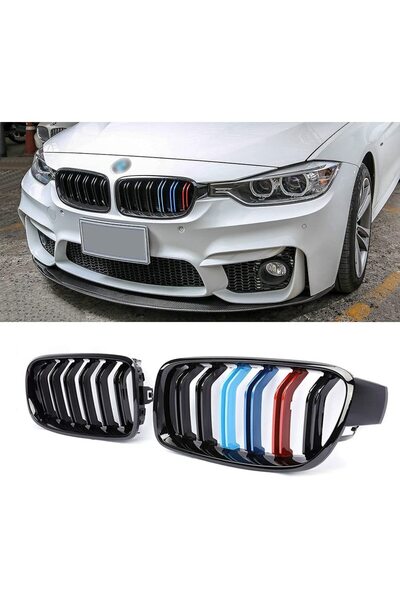 autogp Bmw F30 ön panjur böbrek m şeritli renkli 2012 / 2018