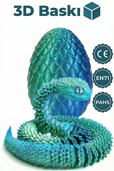 BBSKY 3D Baskı Oyuncak Yılan Yumurta Seti, İçinde Yılan, Çocuklar ve Yetişkin...