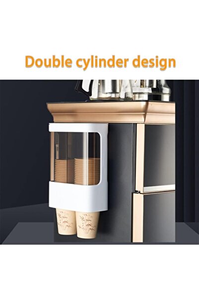 Arabest Wall Mount Paper Cup Dispenser,Double Tube,Disposable,Pull Type,for C...
