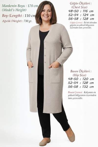 Laden Women's Knitwear Corded Fabric Large Size Stretch Fabric Thick Long Mot...