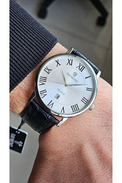 Raymond Men's Roman Numerals Classic Retro Watch - Rym-631820 Ss-Bk-W