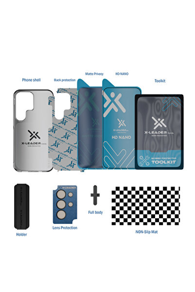 Xleader مجموعة الحماية الكاملة X-LEADER ECO 6 في 1 لهاتف Samsung S25 Ultra لل...