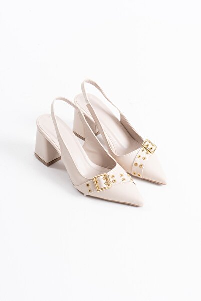 Zerenyus Keira Premium Beige Women's Heeled Shoes