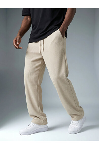 KHAYN ERKEK FİTİLLİ BAGGY LASTİK BEL BOL PAÇA PANTALON K2026P