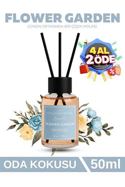 Cocolis Home Flower Garden Reed Dıffuser Çubuklu Oda Kokusu 50 Ml