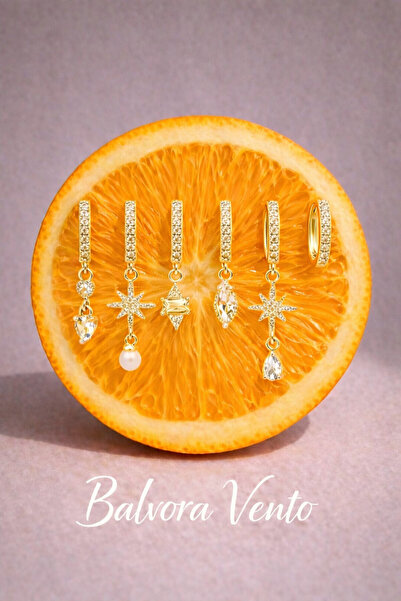 BALVORA VENTO KADIN ÇELİK ÇOKLU KÜPE SETİ