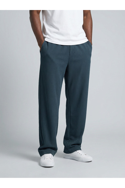 KHAYN ERKEK FİTİLLİ BAGGY LASTİK BEL BOL PAÇA PANTALON K2026P