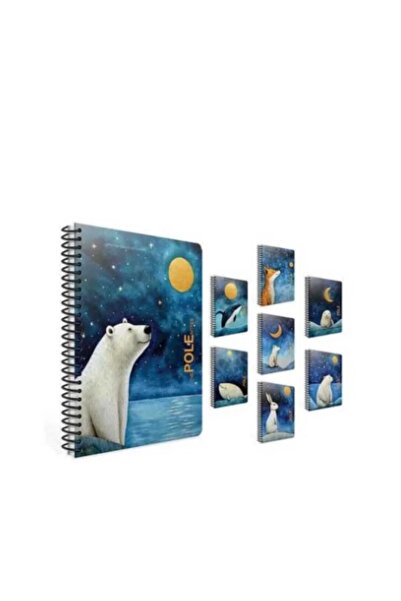Gıpta Pole Notes Spiral Plastic Cover 80 Sheets 17*24 Lined Notebook