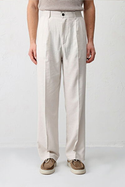 S13 Store Linen Blend Men's Baggy Trousers