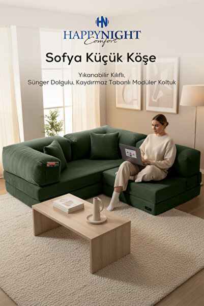 HAPPYNIGHT Sofya Küçük Köşe | Aktivite Koltuğu | Oyun Koltuğu | Sünger Koltuk...