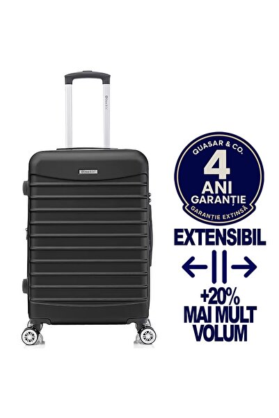 Quasar & Co. Troler Mediu Extensibil, troller Line,66x41x26-31cm,bagaj de cal...