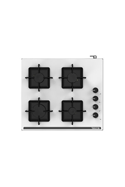 Tecna SÜO 604BC Beyaz Cam Set Üstü Ocak – 4 Gözü Gazlı | Otomatik Ateşleme | ...